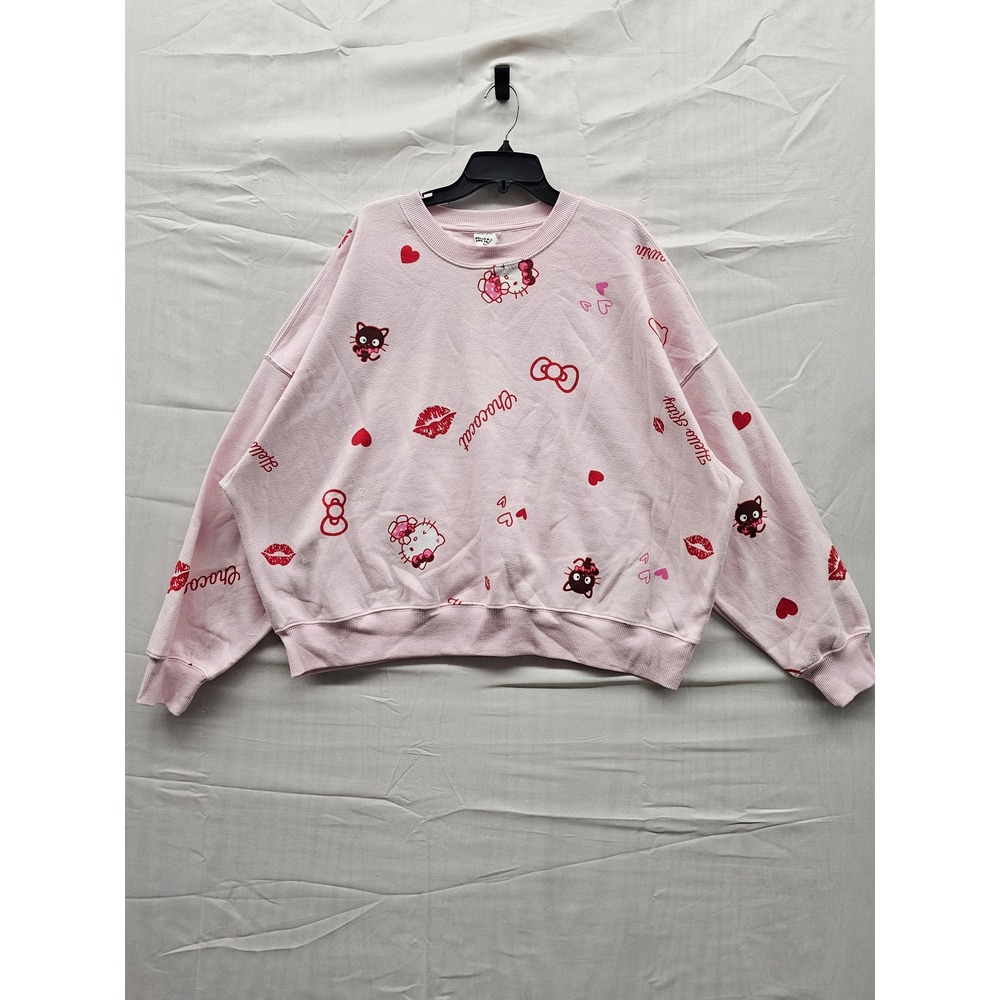 Hello Kitty and Friends Grayson Threads Pink Sweatshirt XXL Chococat Sanrio NWT‎
